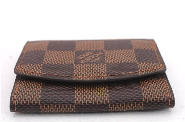 Authentic Louis Vuitton Damier Cufflinks Accessory Case Pouch M64681 LV 9607E