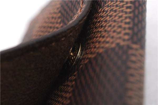 Authentic Louis Vuitton Damier Cufflinks Accessory Case Pouch M64681 LV 9607E