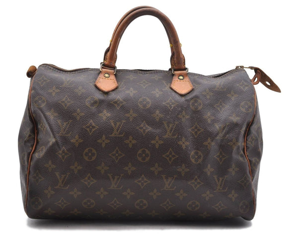 Authentic LOUIS VUITTON Monogram Speedy 35 Hand Bag M41524 LV 9608B