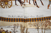 Authentic HERMES Carre 90 Scarf "I'Hiver en Poste" Silk Navy 9608D