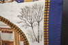 Authentic HERMES Carre 90 Scarf "I'Hiver en Poste" Silk Navy 9608D