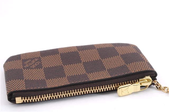 Authentic Louis Vuitton Damier Pochette Cles Coin Purse Case N62658 LV Box 9608E