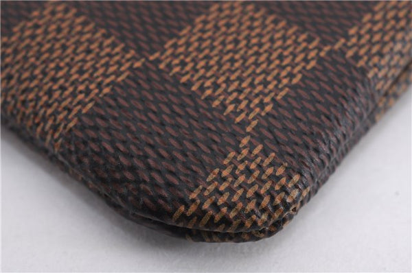 Authentic Louis Vuitton Damier Pochette Cles Coin Purse Case N62658 LV Box 9608E