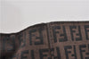 Authentic FENDI Zucchino Shoulder Hand Bag Canvas Leather Brown 9608F