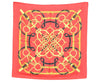 Authentic HERMES Carre 90 Scarf "EPERON D'OR" Silk Red 9610D