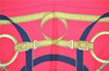 Authentic HERMES Carre 90 Scarf "EPERON D'OR" Silk Red 9610D