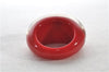 Authentic Louis Vuitton Berg Uncle John Ring Size 7 Red Clear M65776 LV 9610E