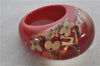 Authentic Louis Vuitton Berg Uncle John Ring Size 7 Red Clear M65776 LV 9610E