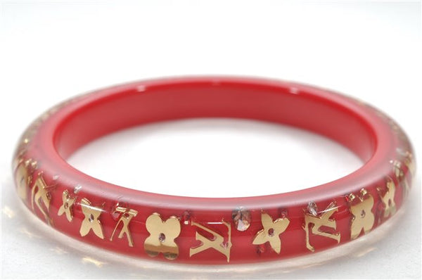 Authentic Louis Vuitton Uncle John TPM Bangle Bracelet Red LV 9611E