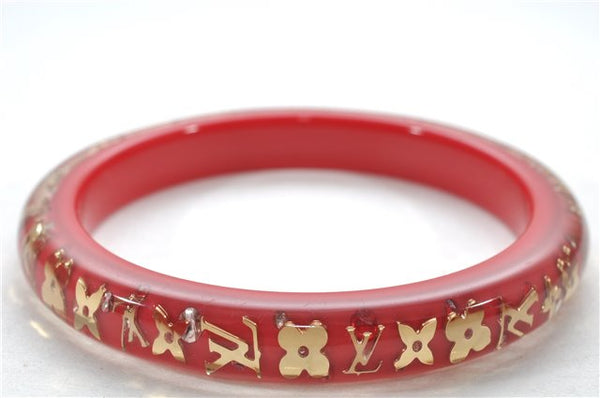 Authentic Louis Vuitton Uncle John TPM Bangle Bracelet Red LV 9611E