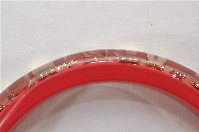 Authentic Louis Vuitton Uncle John TPM Bangle Bracelet Red LV 9611E