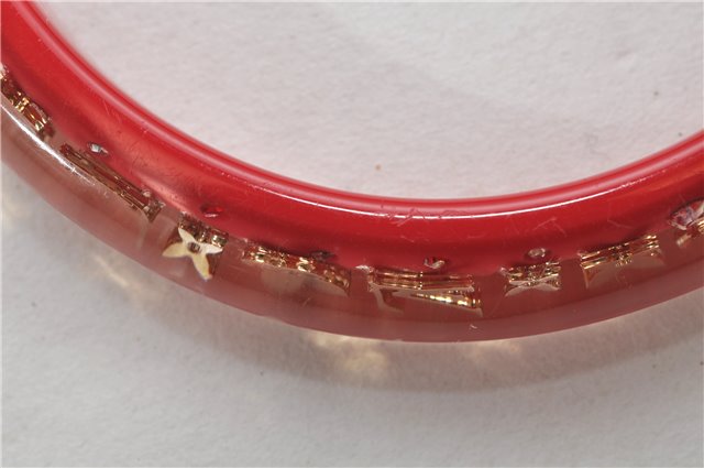 Authentic Louis Vuitton Uncle John TPM Bangle Bracelet Red LV 9611E