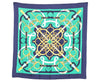 Authentic HERMES Carre 90 Scarf "EPERON D'OR" Silk Navy 9612D