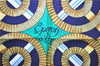 Authentic HERMES Carre 90 Scarf "EPERON D'OR" Silk Navy 9612D