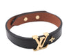 Authentic Louis Vuitton Bracelet LV Iconic Size 19 Black M8085E LV 9613E