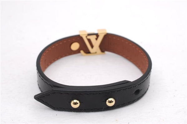 Authentic Louis Vuitton Bracelet LV Iconic Size 19 Black M8085E LV 9613E