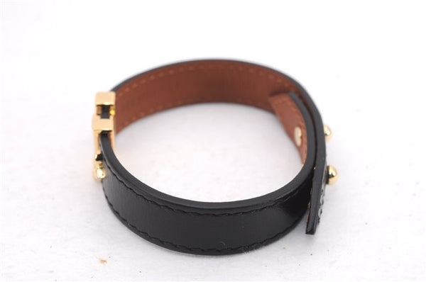 Authentic Louis Vuitton Bracelet LV Iconic Size 19 Black M8085E LV 9613E