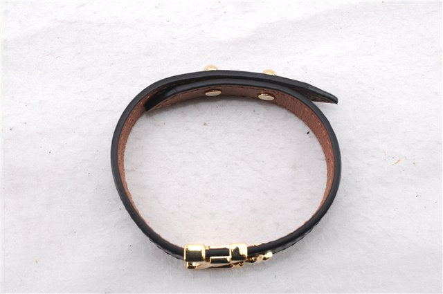 Authentic Louis Vuitton Bracelet LV Iconic Size 19 Black M8085E LV 9613E