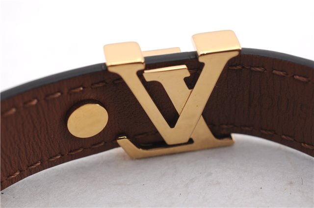 Authentic Louis Vuitton Bracelet LV Iconic Size 19 Black M8085E LV 9613E