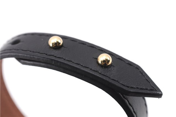 Authentic Louis Vuitton Bracelet LV Iconic Size 19 Black M8085E LV 9613E