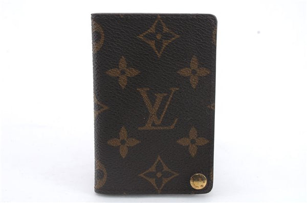 Auth Louis Vuitton Monogram Porte Cartes Credit Pression M60937 Card Case 9616C