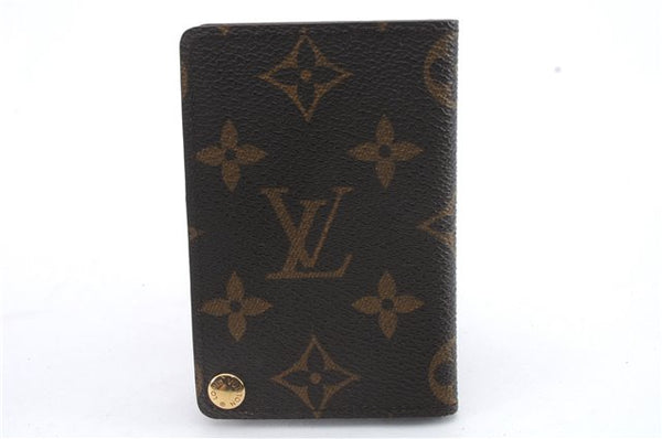 Auth Louis Vuitton Monogram Porte Cartes Credit Pression M60937 Card Case 9616C