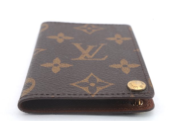 Auth Louis Vuitton Monogram Porte Cartes Credit Pression M60937 Card Case 9616C