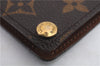 Auth Louis Vuitton Monogram Porte Cartes Credit Pression M60937 Card Case 9616C