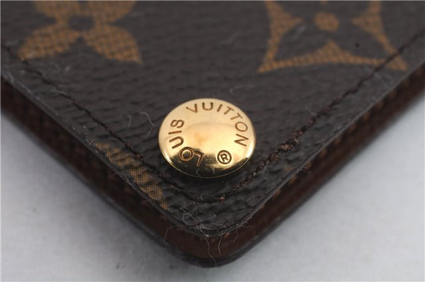 Auth Louis Vuitton Monogram Porte Cartes Credit Pression M60937 Card Case 9616C