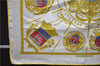 HERMES Petit Carre 40 Scarf Handkerchief "LES ARMES DE PARIS" Silk Yellow 9617D