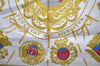 HERMES Petit Carre 40 Scarf Handkerchief "LES ARMES DE PARIS" Silk Yellow 9617D