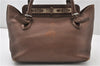 Authentic FENDI Selleria Villa Borghese Hand Tote Bag Purse Leather Brown 9619F