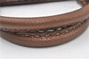 Authentic FENDI Selleria Villa Borghese Hand Tote Bag Purse Leather Brown 9619F