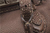 Authentic FENDI Selleria Villa Borghese Hand Tote Bag Purse Leather Brown 9619F