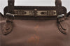 Authentic FENDI Selleria Villa Borghese Hand Tote Bag Purse Leather Brown 9619F