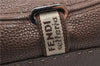 Authentic FENDI Selleria Villa Borghese Hand Tote Bag Purse Leather Brown 9619F