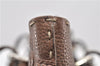 Authentic FENDI Selleria Villa Borghese Hand Tote Bag Purse Leather Brown 9619F