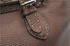 Authentic FENDI Selleria Villa Borghese Hand Tote Bag Purse Leather Brown 9619F