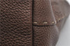 Authentic FENDI Selleria Villa Borghese Hand Tote Bag Purse Leather Brown 9619F