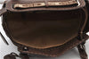 Authentic FENDI Selleria Villa Borghese Hand Tote Bag Purse Leather Brown 9619F