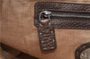 Authentic FENDI Selleria Villa Borghese Hand Tote Bag Purse Leather Brown 9619F