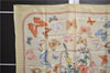 Authentic HERMES Carre 90 Scarf "FARANDOLE" Silk Beige 9620D