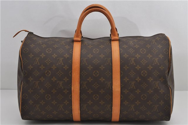 Authentic Louis Vuitton Monogram Keepall 50 Travel Boston Bag Old Model LV 9624E