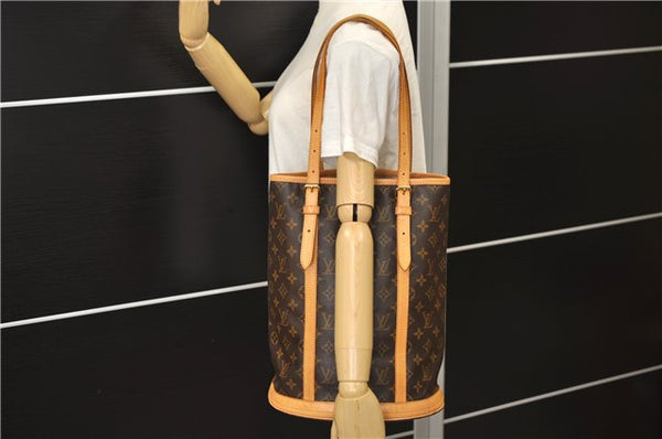 Authentic Louis Vuitton Monogram Bucket GM Shoulder Tote Bag M42236 LV 9625E