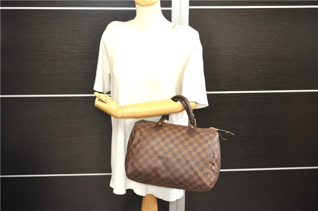 Authentic Louis Vuitton Damier Speedy 30 Hand Bag N41364 LV 9626C