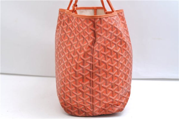 Authentic Goyard Saint Louis PM Shoulder Tote Bag PVC Leather Orange 9626E