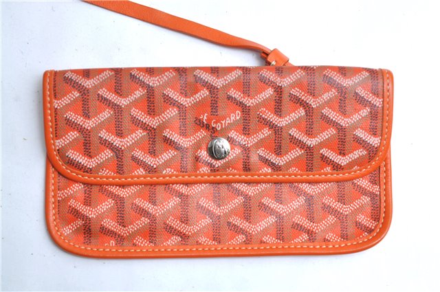 Authentic Goyard Saint Louis PM Shoulder Tote Bag PVC Leather Orange 9626E