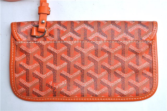 Authentic Goyard Saint Louis PM Shoulder Tote Bag PVC Leather Orange 9626E