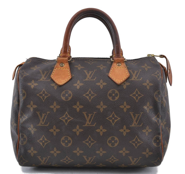 Authentic Louis Vuitton Monogram Speedy 25 Hand Bag M41528 LV 9627C