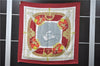 Authentic HERMES Carre 90 Scarf "Versailles" Silk Red Bordeaux 9630D